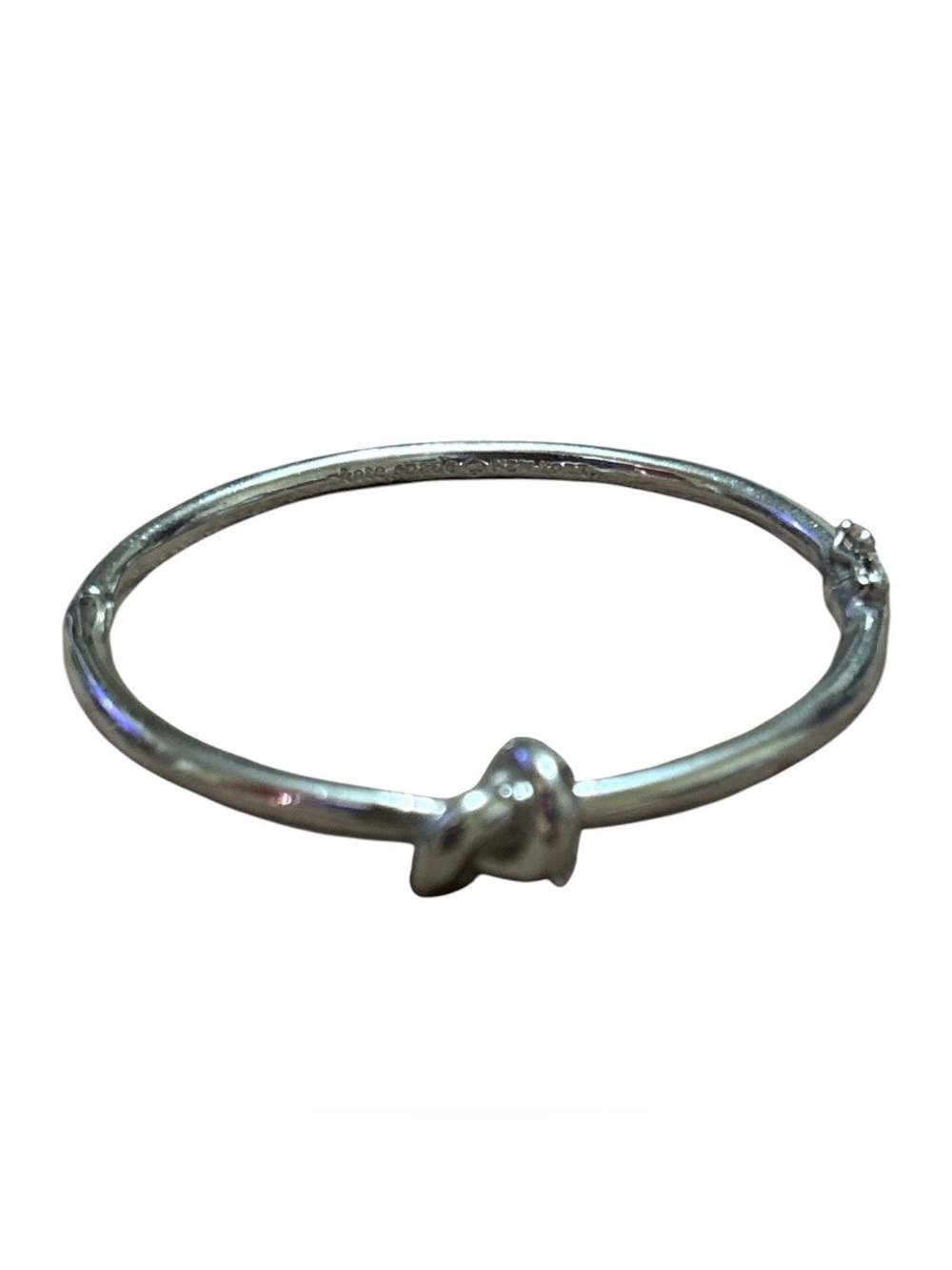 Kate Spade Silver Knot Accent Bangle Bracelet - Picture 4 of 8